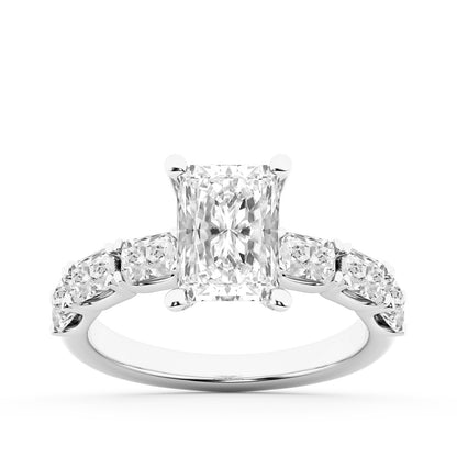 Adamante 3-1/3 ct. tw. Lab-Grown Radiant Cut Diamond Engagement Ring in 14K White Gold