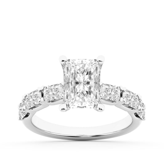 Adamante 3-1/3 ct. tw. Lab-Grown Radiant Cut Diamond Engagement Ring in 14K White Gold
