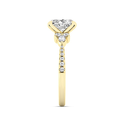 Adamante 1-1/3 ct. tw. Lab-Grown Radiant Cut Diamond Engagement Ring in 14K Yellow Gold front view