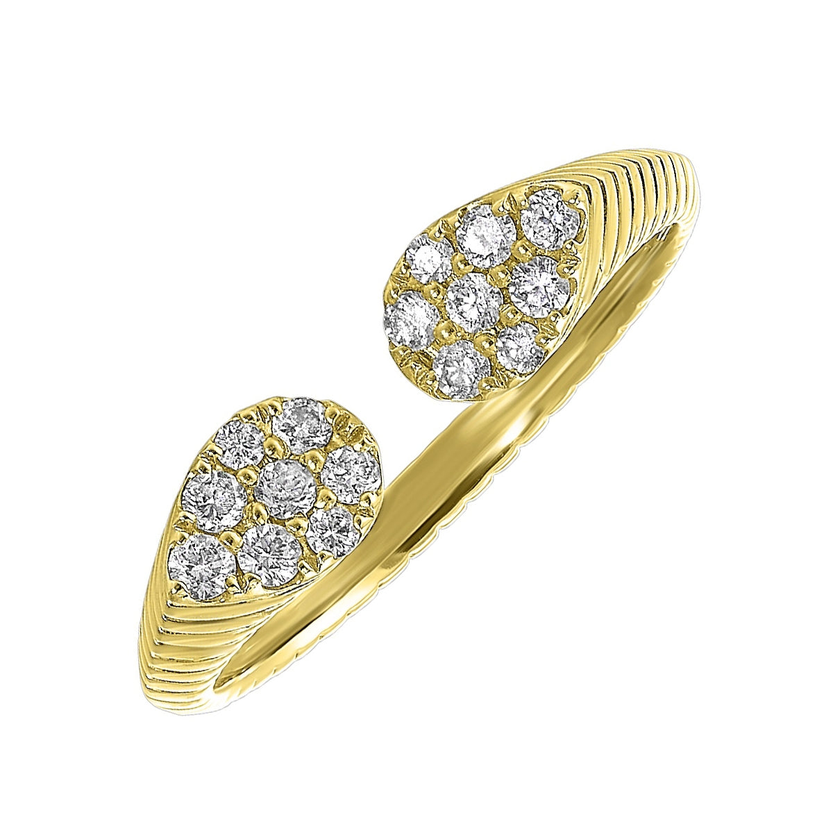 Passion 1/4 ct. tw. Diamond Open Ring in 14K Yellow Gold front view
