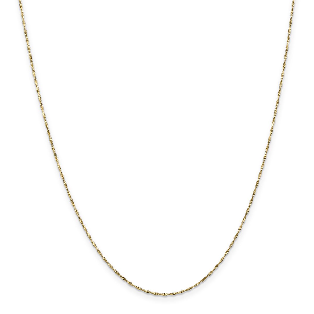 1mm 20-inch Singapore Chain in 10K Yellow Gold