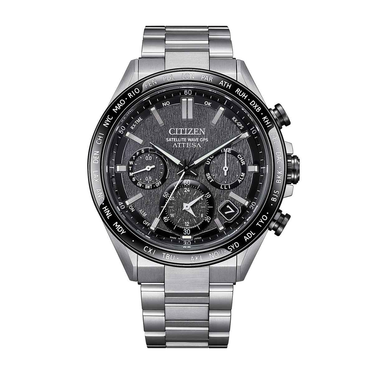 Citizen Men's Attesa Eco-Drive Titanium Watch with Gray Dial