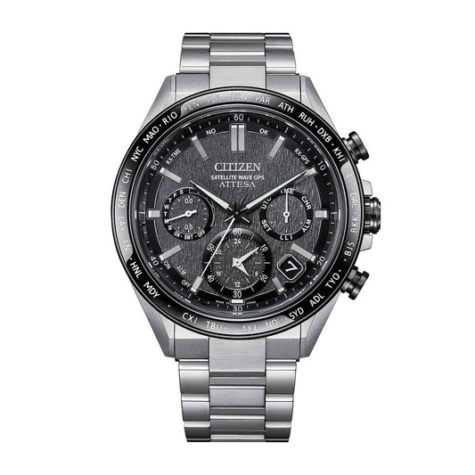 Citizen Men's Attesa Eco-Drive Titanium Watch with Gray Dial