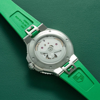 green dial rubber strap automatic aquis oris watch