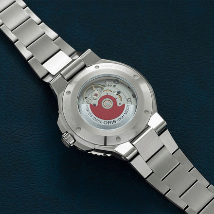 aquis blue dial automatic oris watch