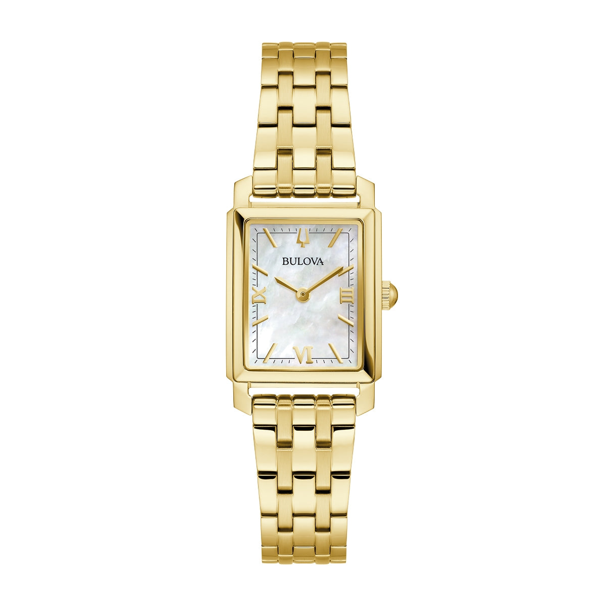 Bulova Ladies' Sutton Quartz Gold-Tone Stainless Steel Watch with White Dial