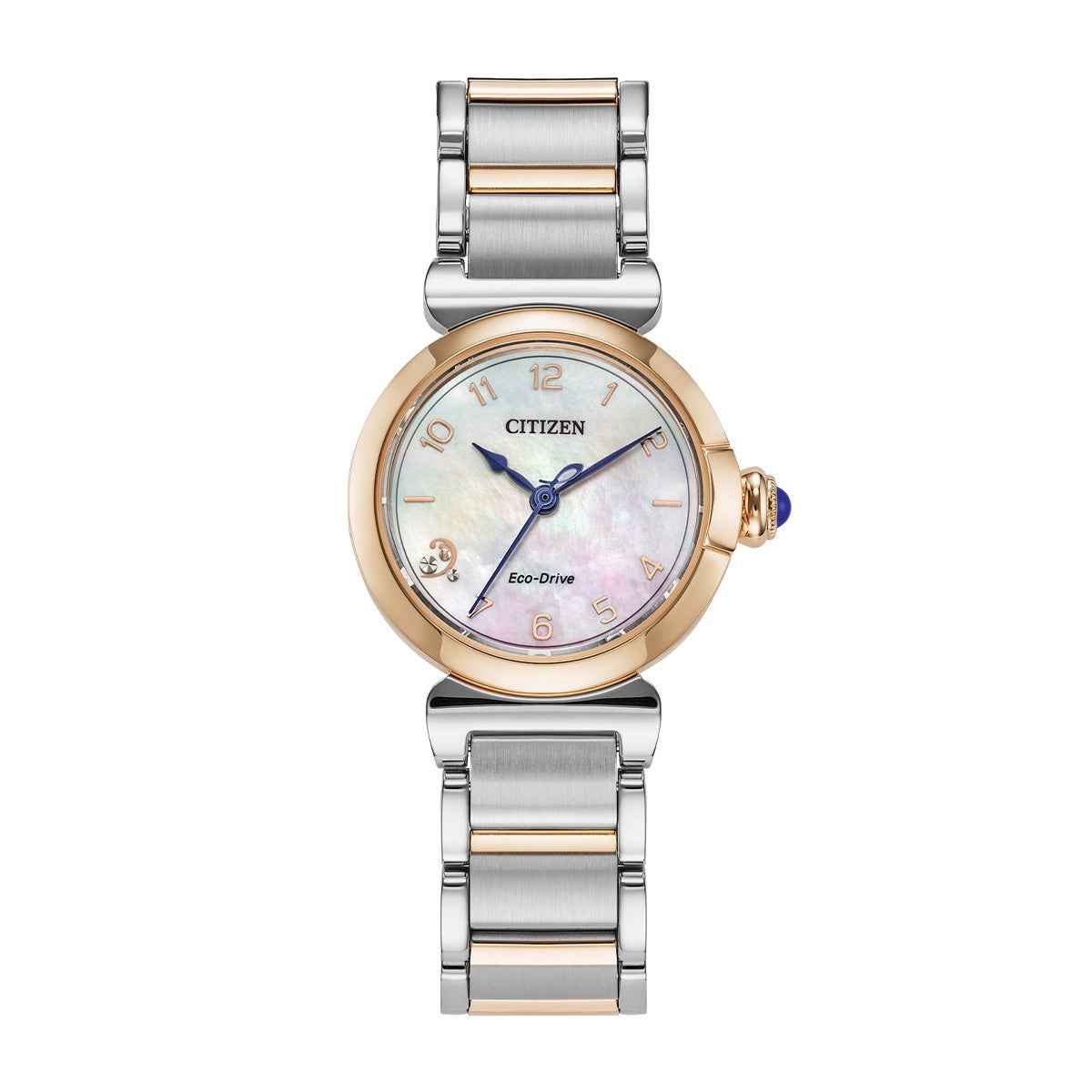 Citizen Ladies' L Mae Eco-Drive Two-Tone Stainless Steel Watch with White Dial