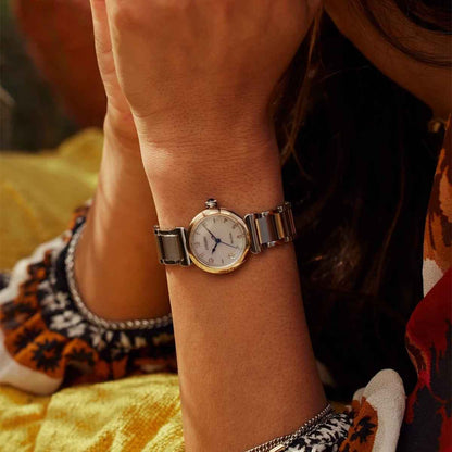 Citizen Ladies' L Mae Eco-Drive Two-Tone Stainless Steel Watch with White Dial