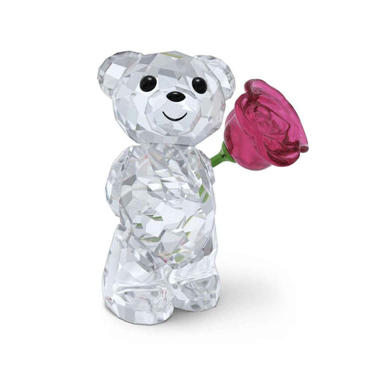 Swarovski Kris Bear A Rose with Love Figurine