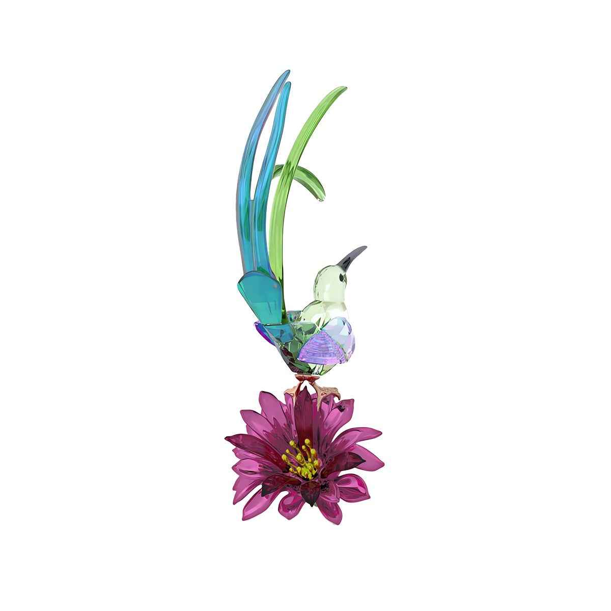 Swarovski Idyllia Sugarbird & Cactus Flower Figurine front view