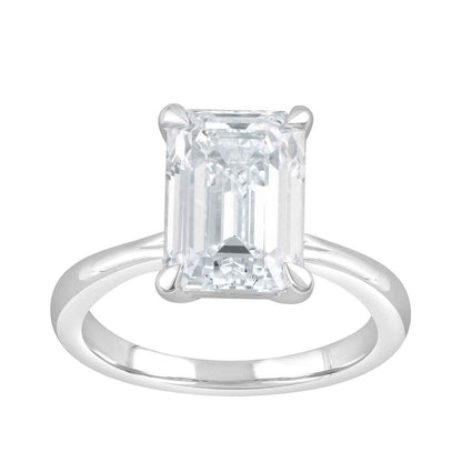 Adamante 3 ct. tw. Lab-Grown Emerald Cut Diamond Solitaire Engagement Ring in 14K White Gold
