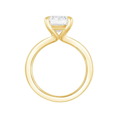 Adamante 3 ct. tw. Lab-Grown Emerald Cut Diamond Solitaire Engagement Ring in 14K Yellow Gold front view