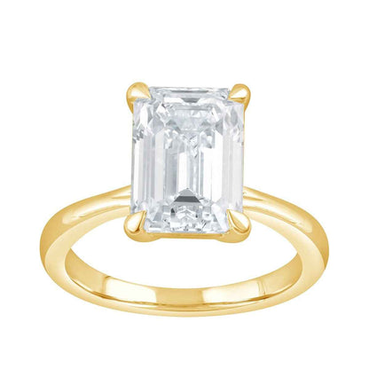 Adamante 3 ct. tw. Lab-Grown Emerald Cut Diamond Solitaire Engagement Ring in 14K Yellow Gold
