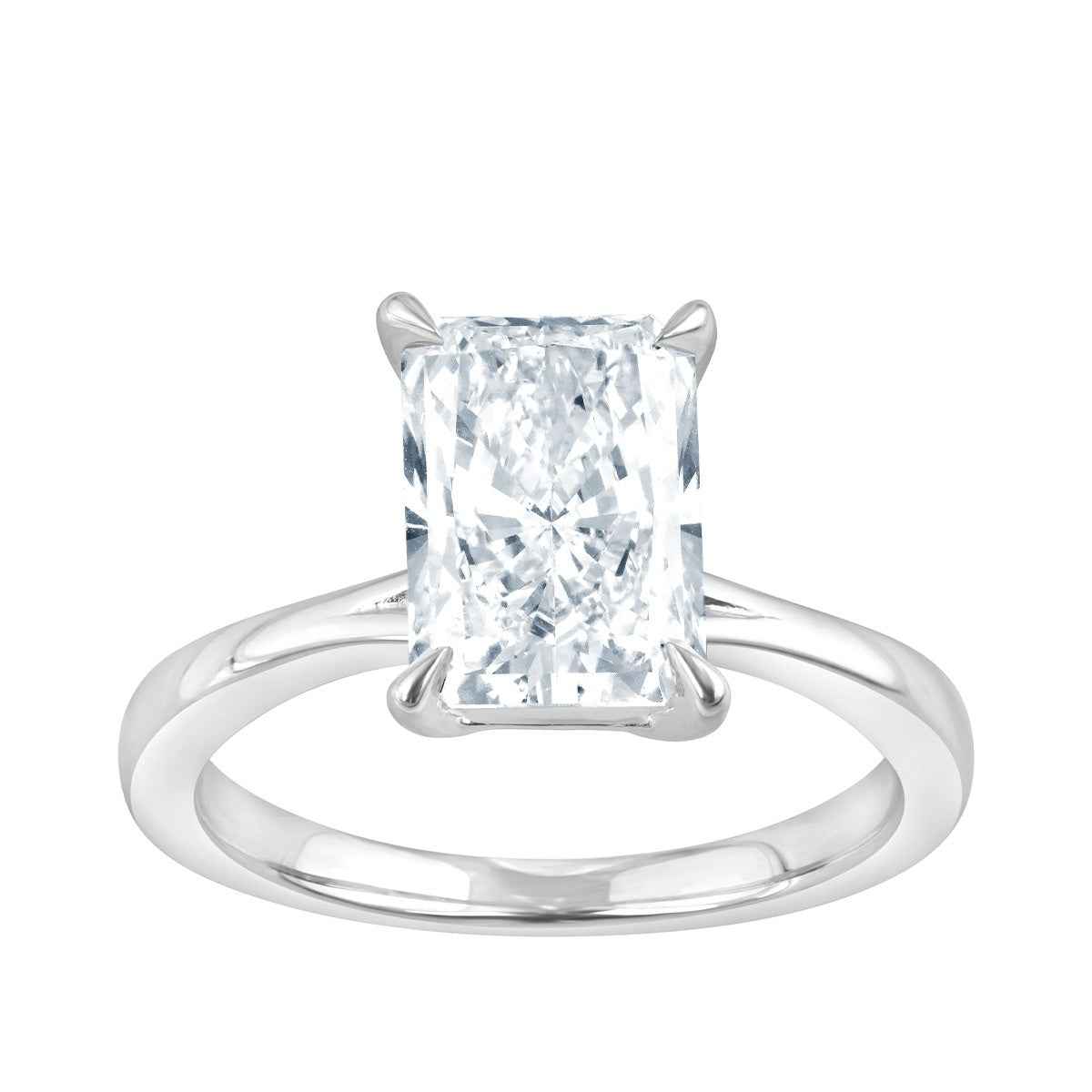 Adamante 3 ct. tw. Lab-Grown Radiant Cut Diamond Solitaire Engagement Ring in 14K White Gold