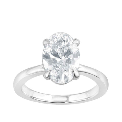 Adamante 3 ct. tw. Lab-Grown Oval Diamond Solitaire Engagement Ring in 14K White Gold (2)