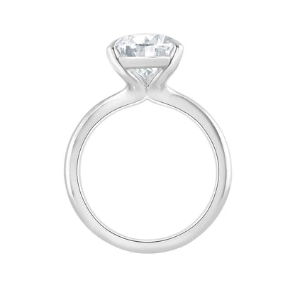 Adamante 4 ct. tw. Lab-Grown Pear Diamond Solitaire Engagement Ring in 14K White Gold front view (2)