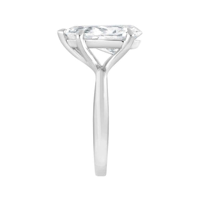Adamante 4 ct. tw. Lab-Grown Pear Diamond Solitaire Engagement Ring in 14K White Gold close-up detail (2)