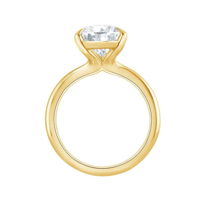 Adamante 4 ct. tw. Lab-Grown Pear Diamond Solitaire Engagement Ring in 14K Yellow & White Gold front view