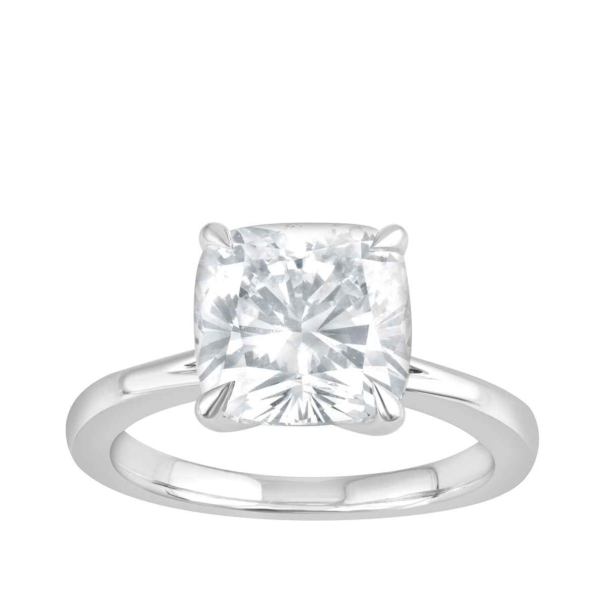 Adamante 4 ct. tw. Lab-Grown Cushion Diamond Solitaire Engagement Ring in 14K White Gold