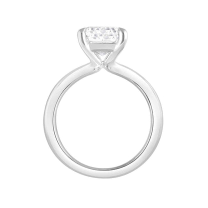 Adamante 5 ct. tw. Lab-Grown Emerald Cut Diamond Solitaire Engagement Ring in 14K White Gold front view