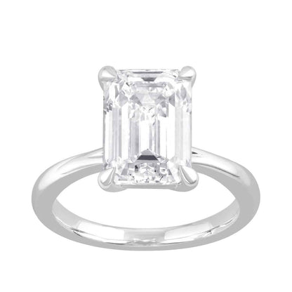 Adamante 5 ct. tw. Lab-Grown Emerald Cut Diamond Solitaire Engagement Ring in 14K White Gold