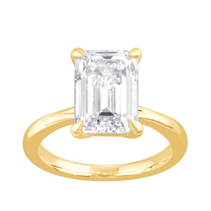 Adamante 5 ct. tw. Lab-Grown Emerald Cut Diamond Solitaire Engagement Ring in 14K Yellow Gold
