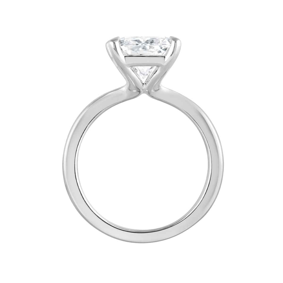 Adamante 5 ct. tw. Lab-Grown Radiant Cut Diamond Solitaire Engagement Ring in 14K White Gold front view