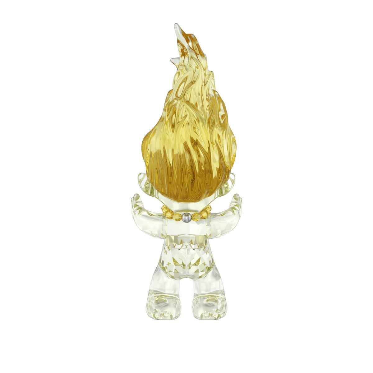 Swarovski Good Luck Trolls Yellow Troll Figurine close-up detail