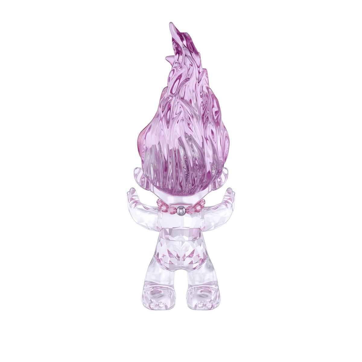 Swarovski Good Luck Trolls Pink Troll Figurine close-up detail