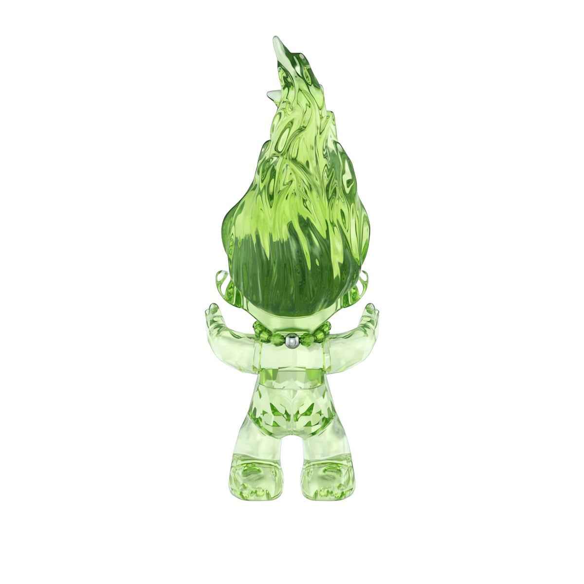 Swarovski Good Luck Trolls Green Troll Figurine close-up detail