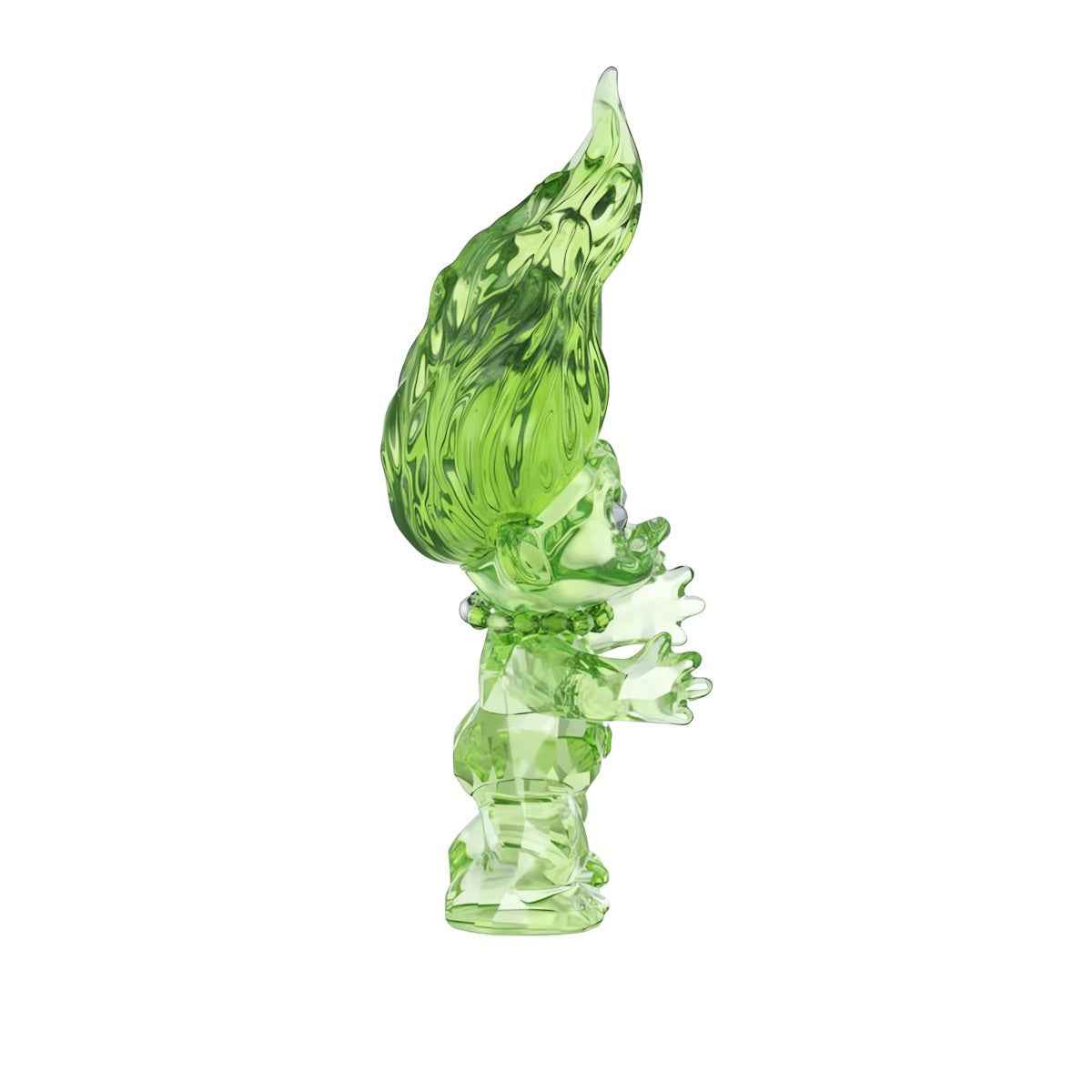 Swarovski Good Luck Trolls Green Troll Figurine side profile