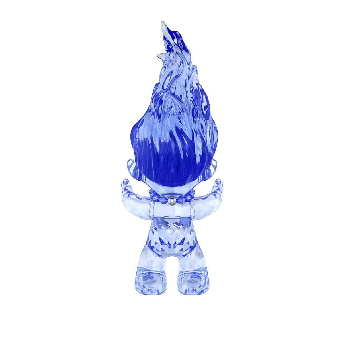 Swarovski Good Luck Trolls Blue Troll Figurine close-up detail