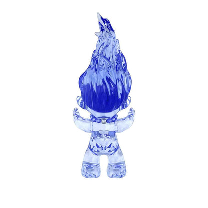 Swarovski Good Luck Trolls Blue Troll Figurine close-up detail