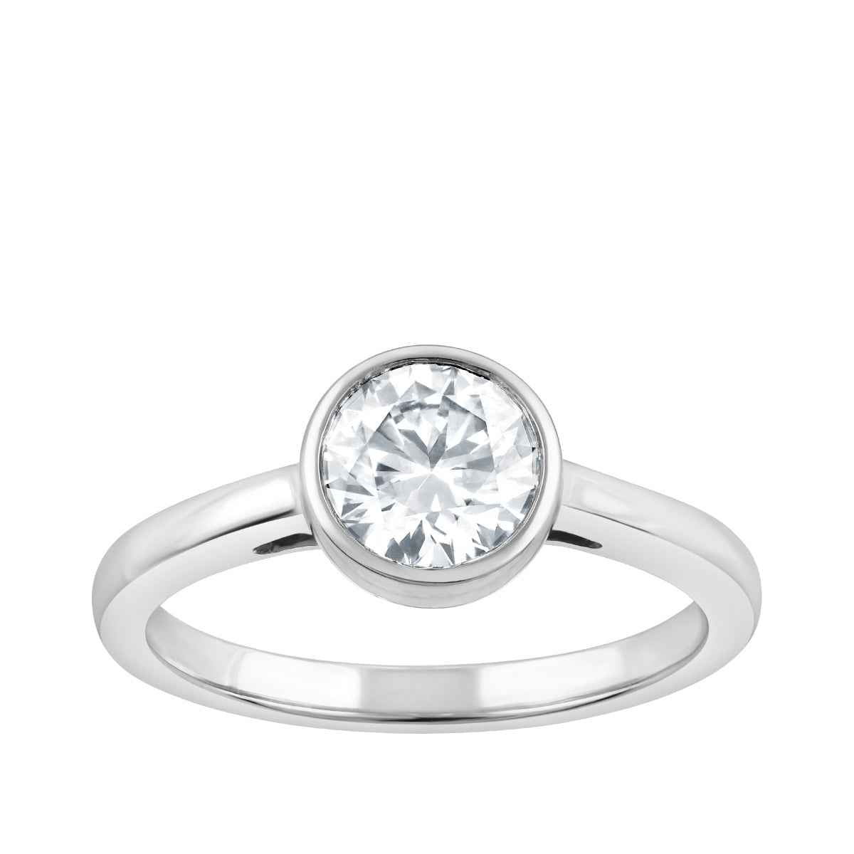Adamante 1 ct. tw. Lab-Grown Round Brilliant Diamond Solitaire Engagement Ring in 14K White Gold (3)