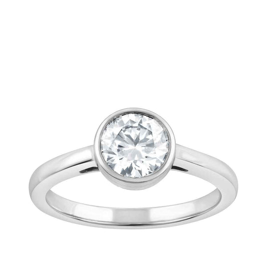 Adamante 1 ct. tw. Lab-Grown Round Brilliant Diamond Solitaire Engagement Ring in 14K White Gold (3)