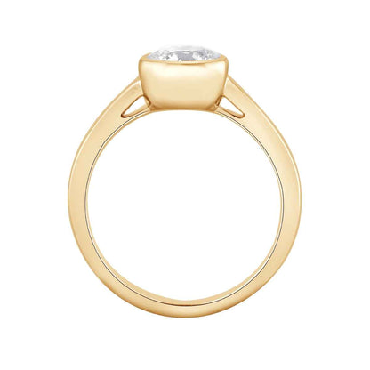 Adamante 1 ct. tw. Lab-Grown Round Brilliant Diamond Solitaire Engagement Ring in 14K Yellow Gold front view (3)