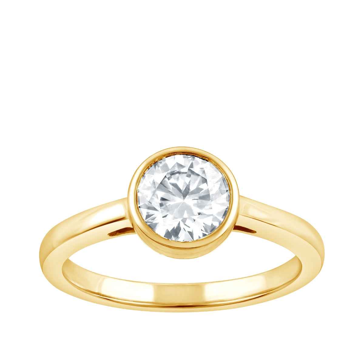 Adamante 1 ct. tw. Lab-Grown Round Brilliant Diamond Solitaire Engagement Ring in 14K Yellow Gold (3)