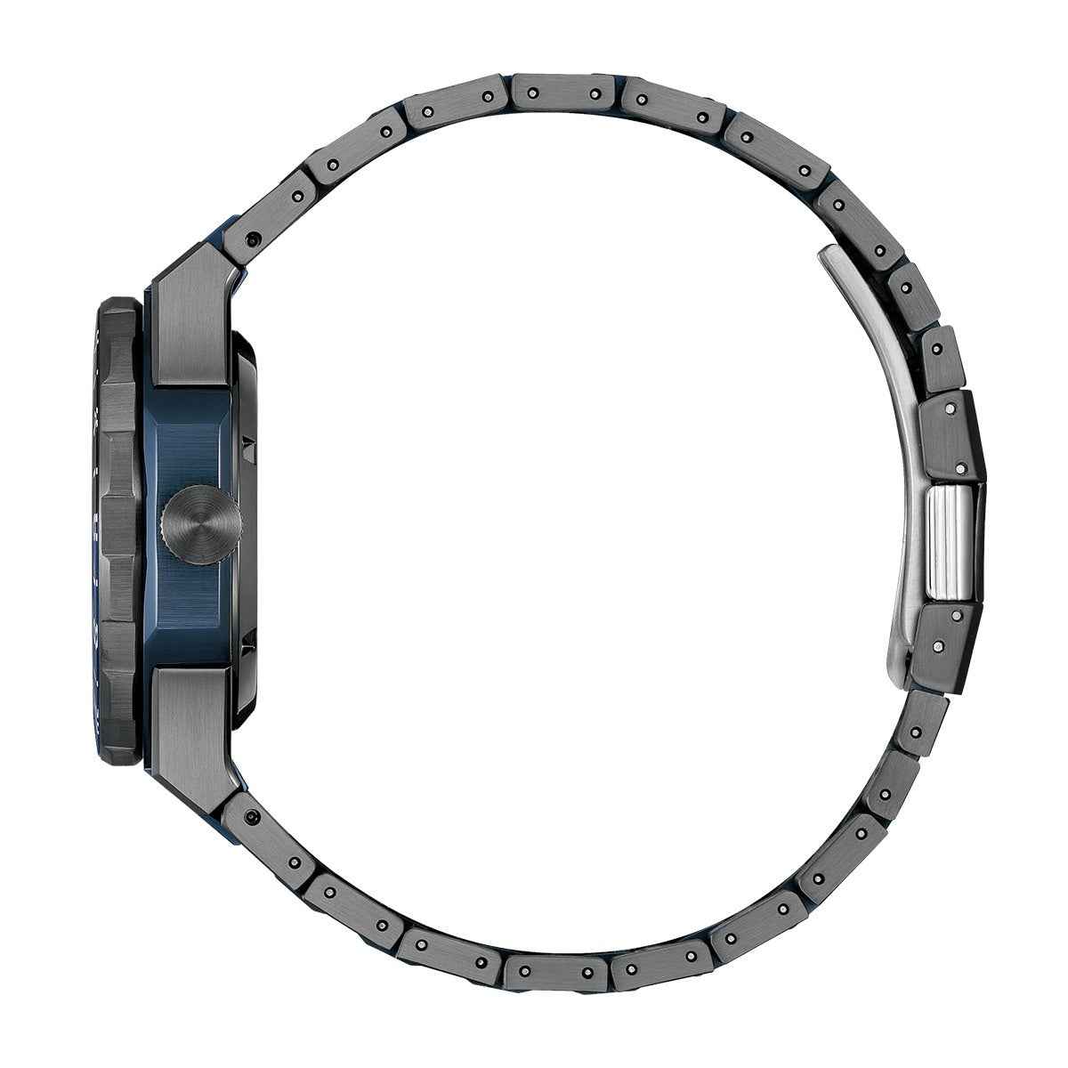 Citizen Men's Series8 880 GMT Automatic Gray & Blue Stainless Steel Watch with Blue Dial