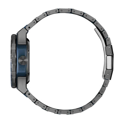Citizen Men's Series8 880 GMT Automatic Gray & Blue Stainless Steel Watch with Blue Dial