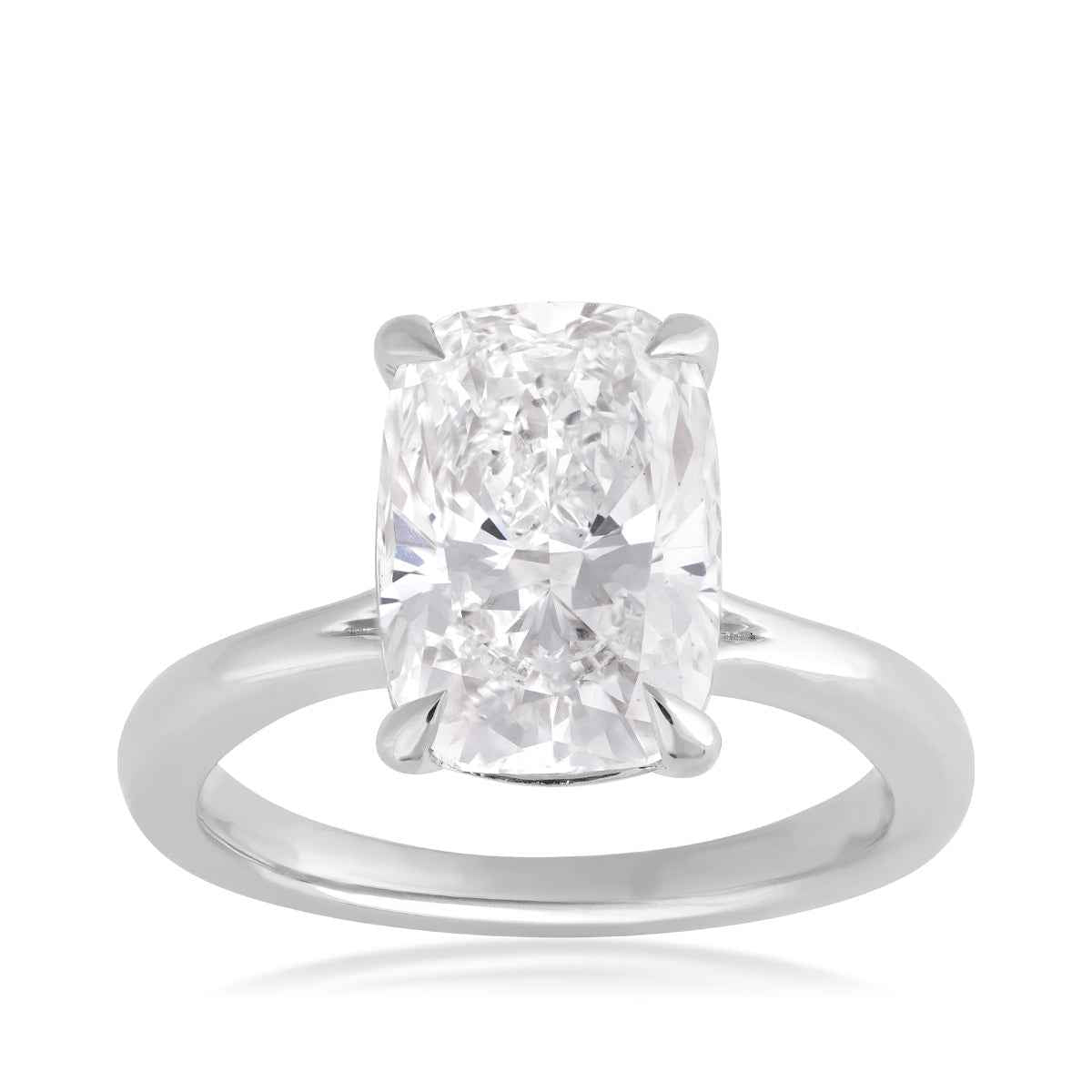 Adamante 4 ct. tw. Lab-Grown Elongated Cushion Diamond Solitaire Engagement Ring in 14K White Gold