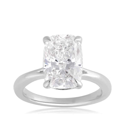 Adamante 4 ct. tw. Lab-Grown Elongated Cushion Diamond Solitaire Engagement Ring in 14K White Gold