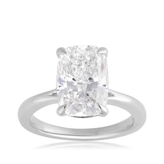 Adamante 4 ct. tw. Lab-Grown Elongated Cushion Diamond Solitaire Engagement Ring in 14K White Gold