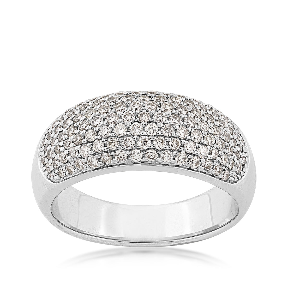 3/4 ct. tw. Diamond Pave Anniversary Ring in 14K White Gold