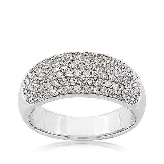 3/4 ct. tw. Diamond Pave Anniversary Ring in 14K White Gold