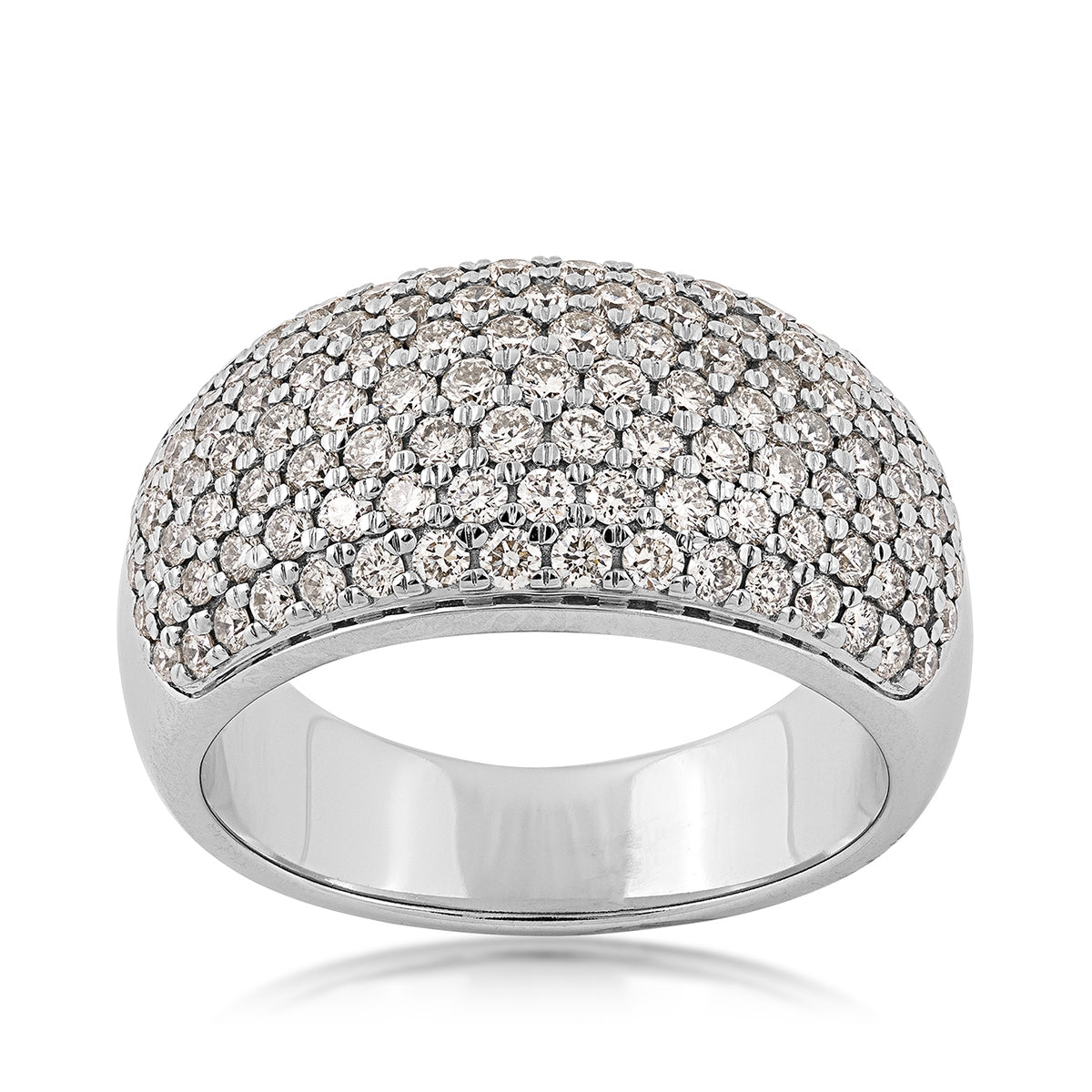 1-1/2 ct. tw. Diamond Pave Anniversary Ring in 14K White Gold