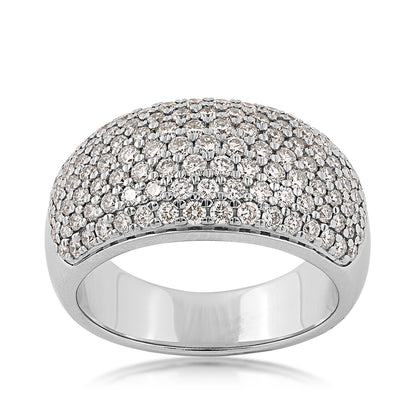 1-1/2 ct. tw. Diamond Pave Anniversary Ring in 14K White Gold