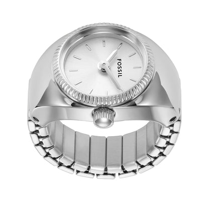 Fossil quarts stainless steel watch ring alt