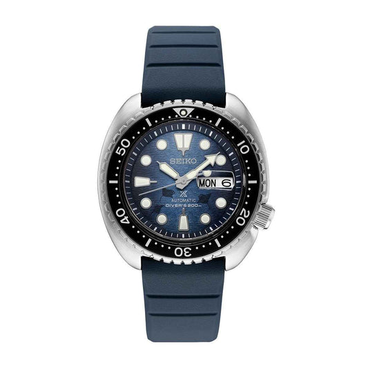 Seiko Men's Prospex Special Edition Automatic Stainless Steel Watch with Blue Dial & Silicone Strap