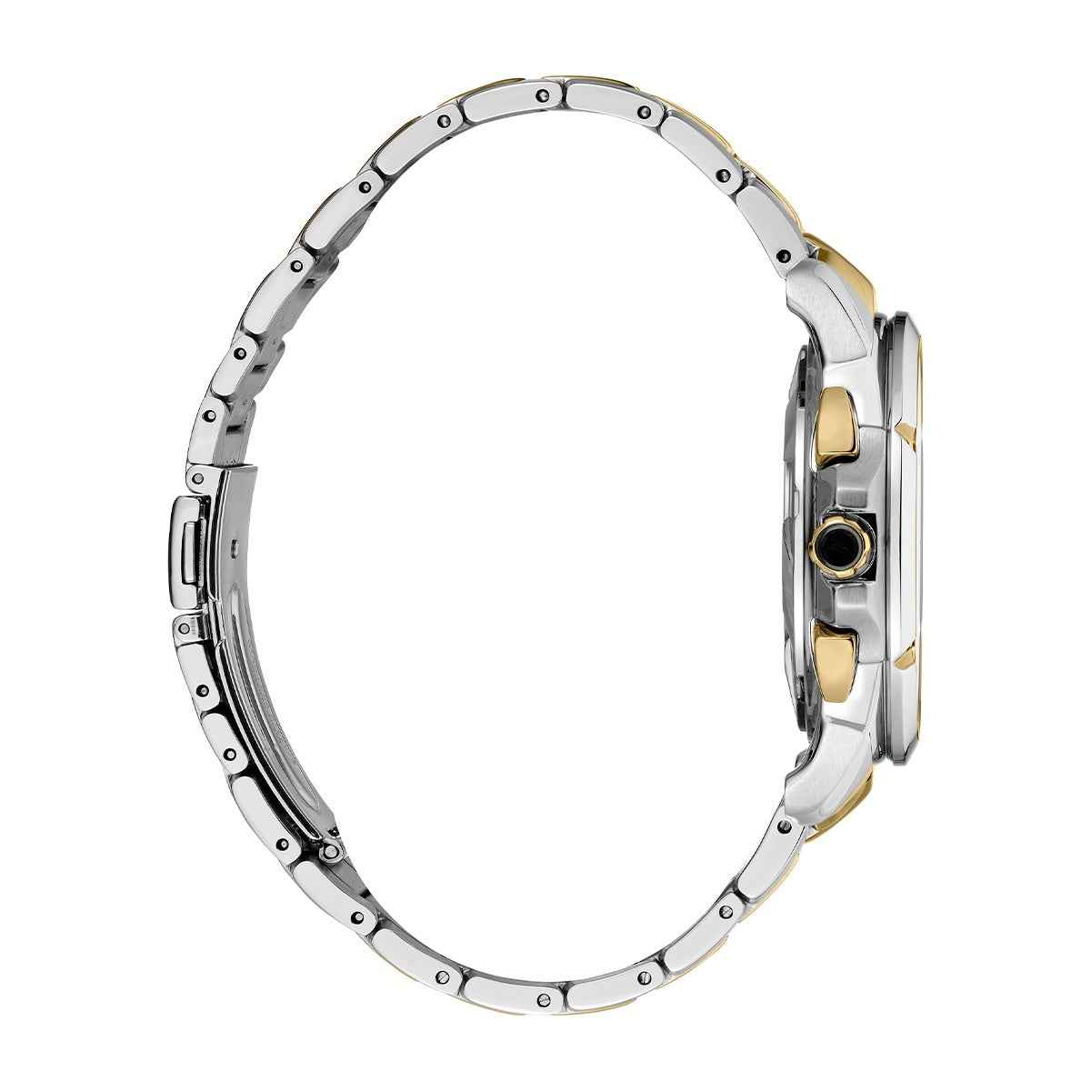 Seiko Men's Coutura Quartz Two-Tone Stainless Steel Watch with Black Dial front view