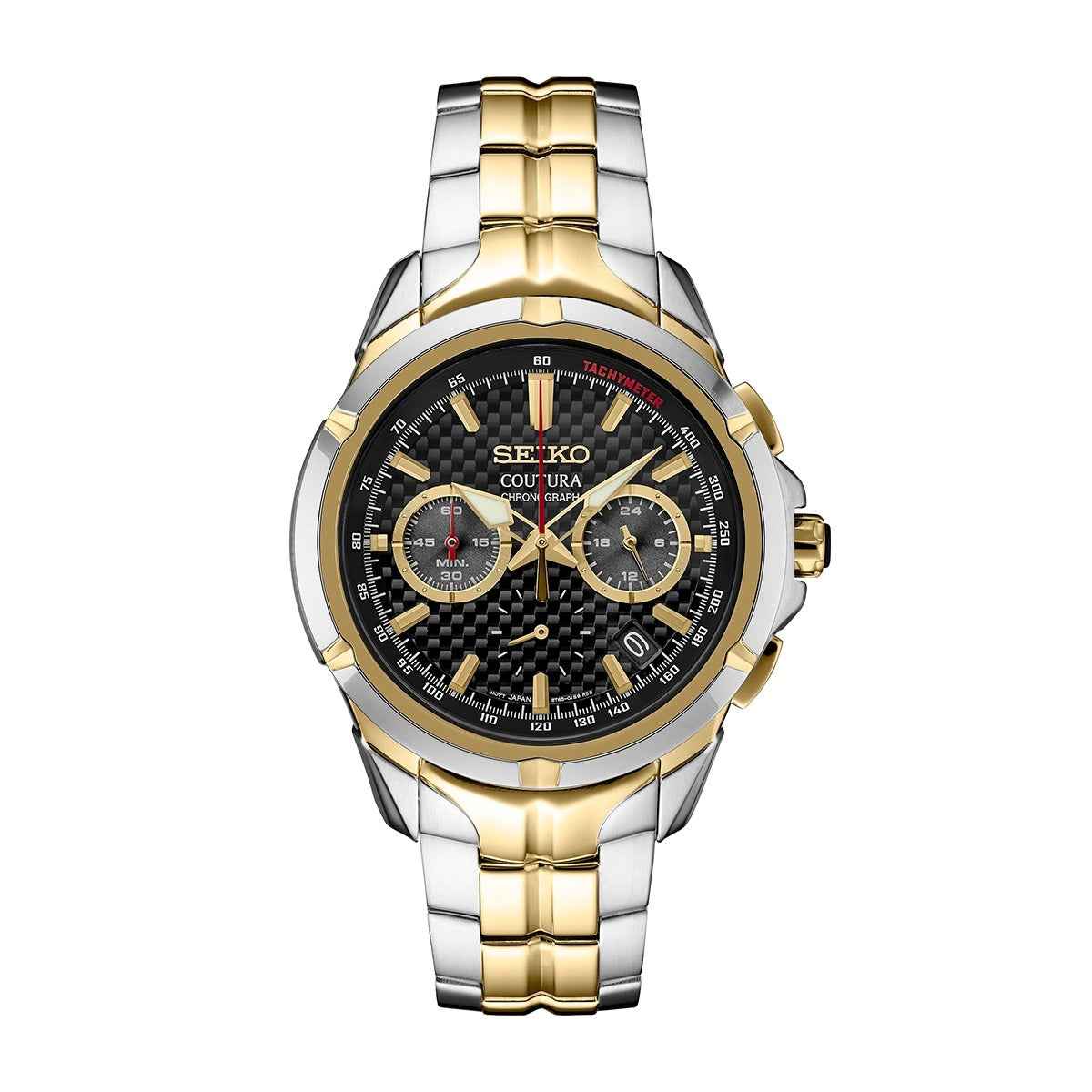 Seiko Men's Coutura Quartz Two-Tone Stainless Steel Watch with Black Dial
